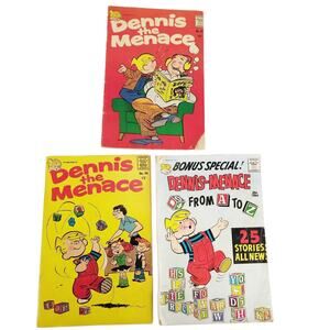 Set 3 1966-68 Fawcett Dennis the Menace Silver Age Comic Books Bonus A to Z